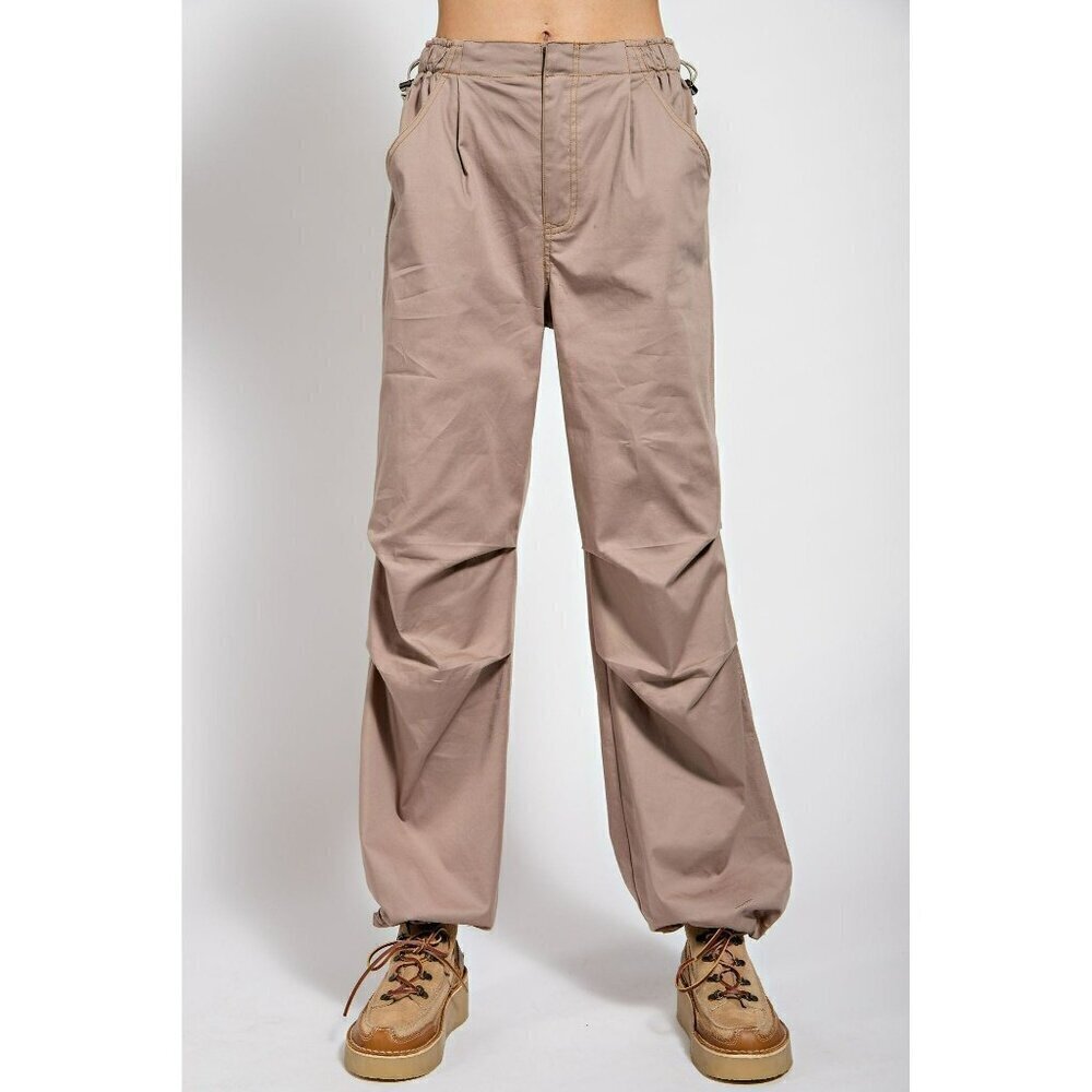 Hot Shot 90's Toggle Cargo Pants in Mushroom